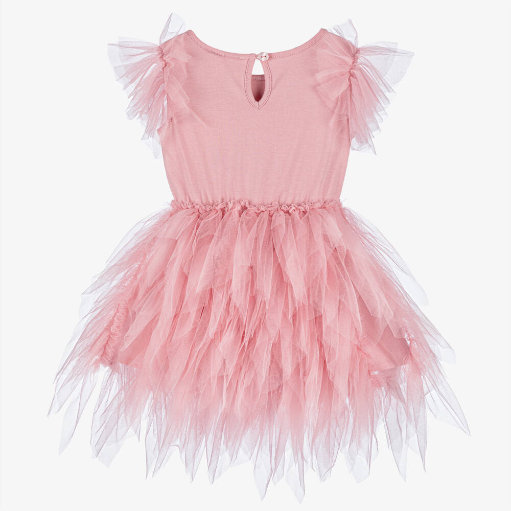 Tutu du Monde-Girls Pink Floral Tulle Gown | Childrensalon Outlet