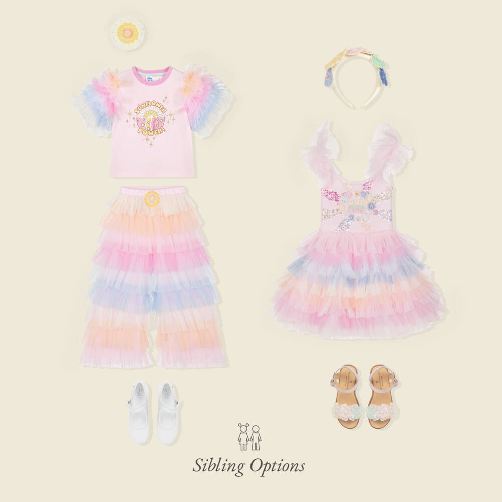 Tutu du Monde-Girls Pink & Pastel Coloured Tulle Ruffle Dress | Childrensalon Outlet
