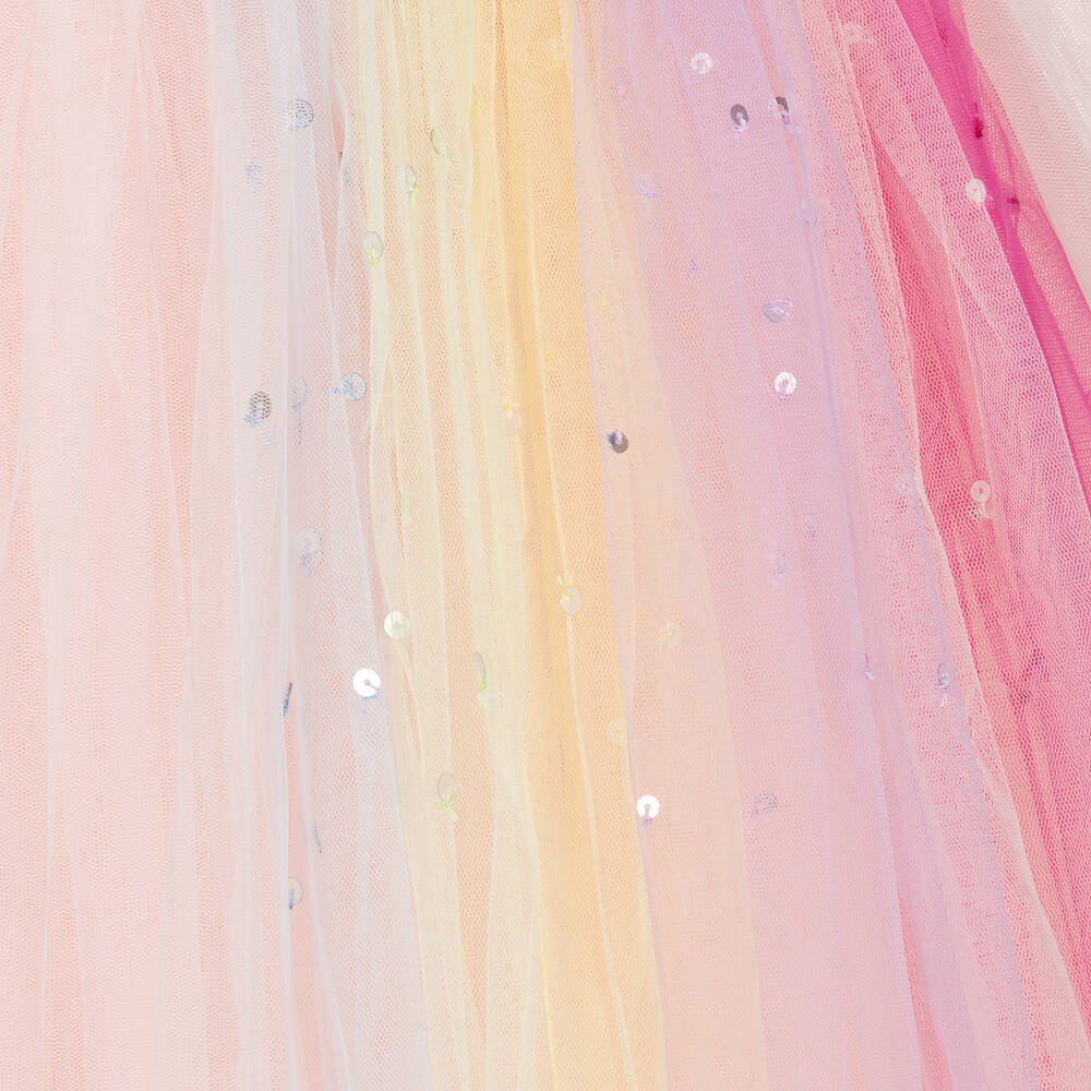 Tutu du Monde-Girls Pink Rainbow Tulle Trolls Dress | Childrensalon Outlet