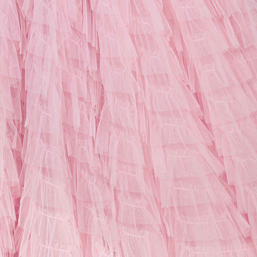 Tutu du Monde-Girls Pink Ruffle Tulle Dress with Beads & Sequin | Childrensalon Outlet