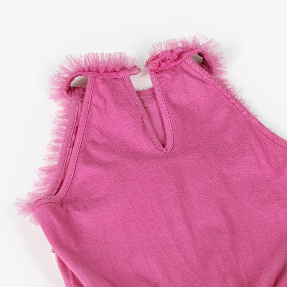 Tutu du Monde-فستان تول وردي مزين بكشكش للبنات | Childrensalon Outlet