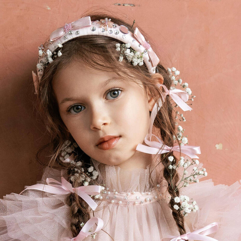 Tutu du Monde-Girls Pink Sequin Bow Hairband | Childrensalon Outlet
