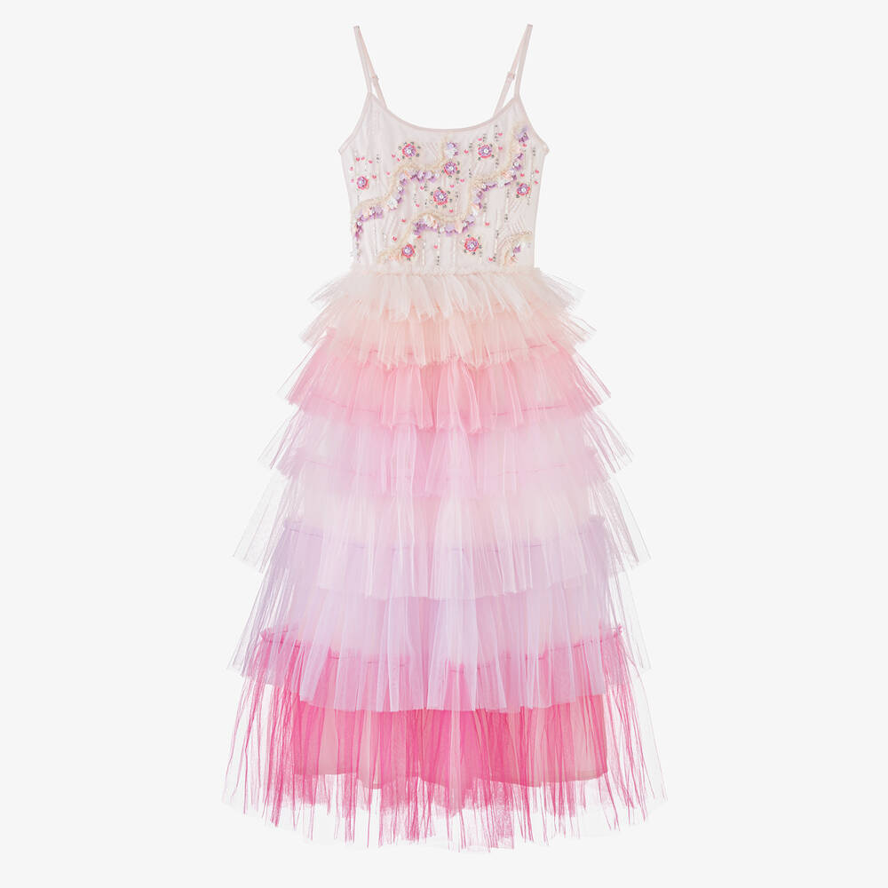 Tutu du Monde-Girls Pink Sequin Tulle Dress | Childrensalon Outlet