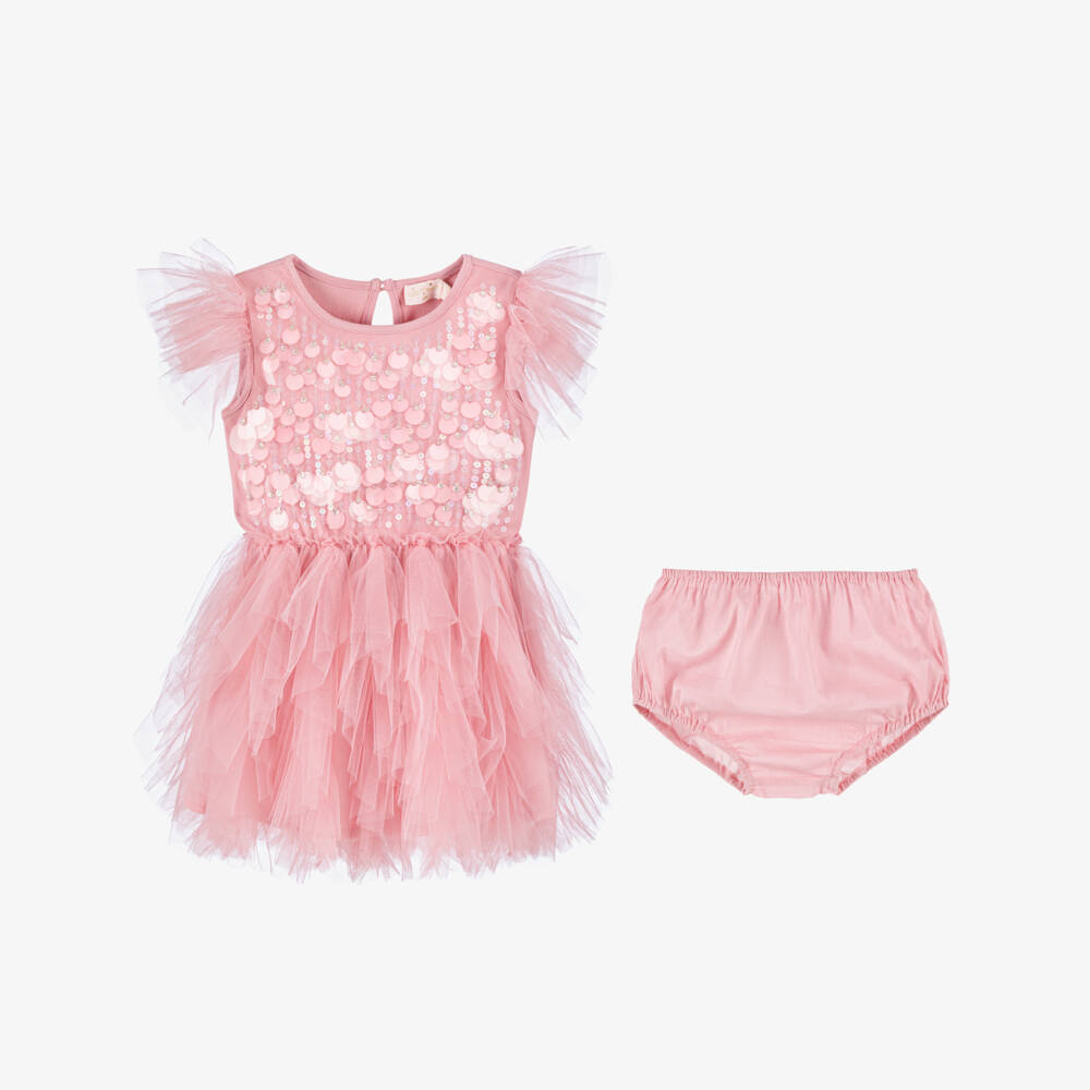Tutu du Monde-Girls Pink Sequin Tulle Dress | Childrensalon Outlet
