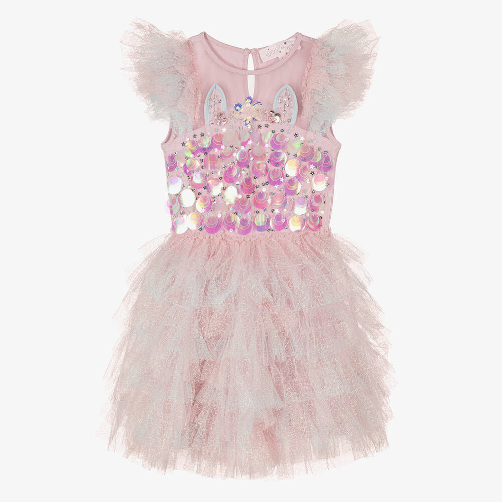 Tutu du Monde - Girls Pink Sequin Unicorn Costume Dress | Childrensalon