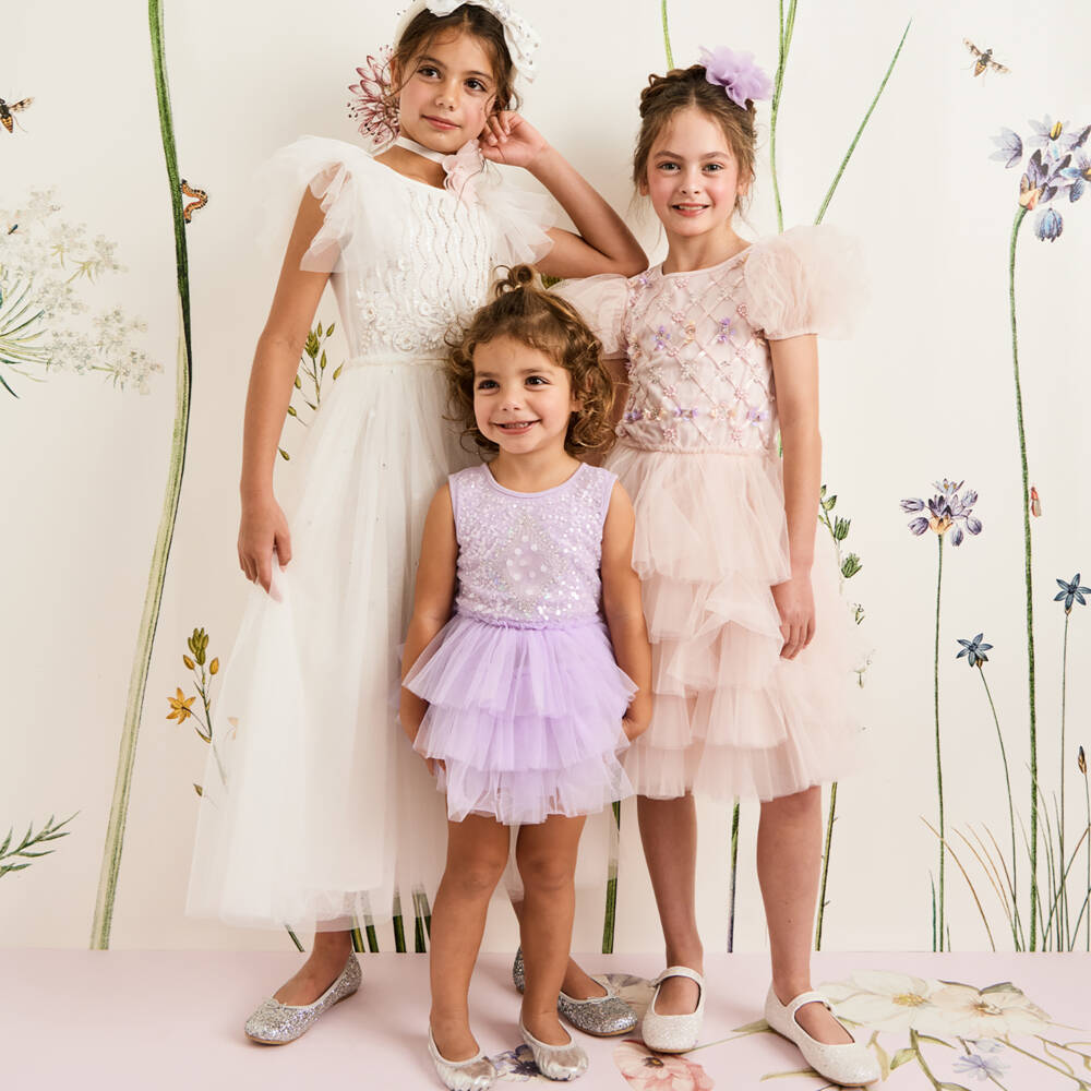 Tutu du Monde-Girls Pink Sequined Tulle Gown | Childrensalon Outlet