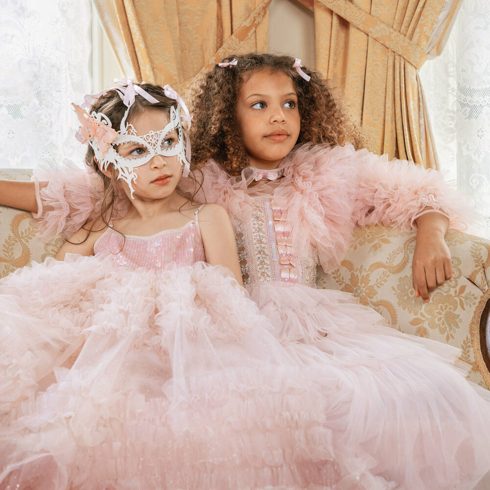 Tutu du Monde-جاكيت طبقات تول وردي للبنات | Childrensalon Outlet