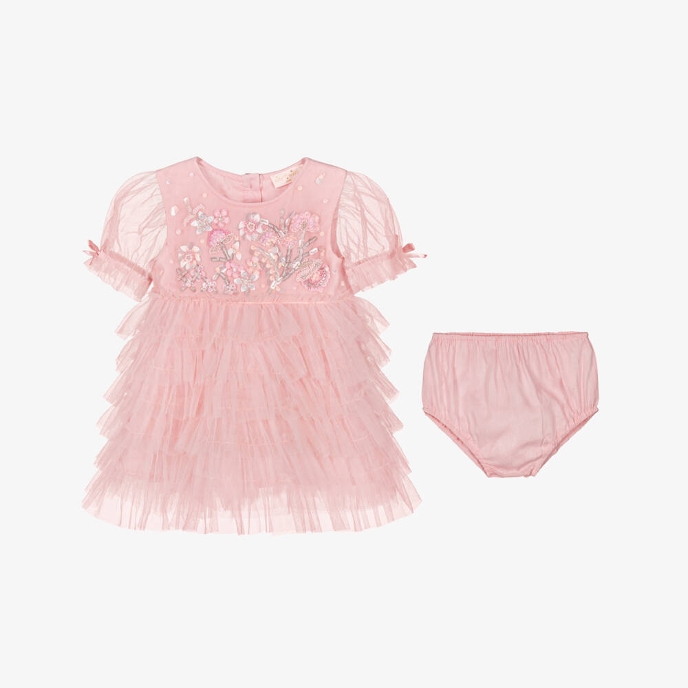 Tutu du Monde-Girls Pink Tulle Beaded Delight | Childrensalon Outlet