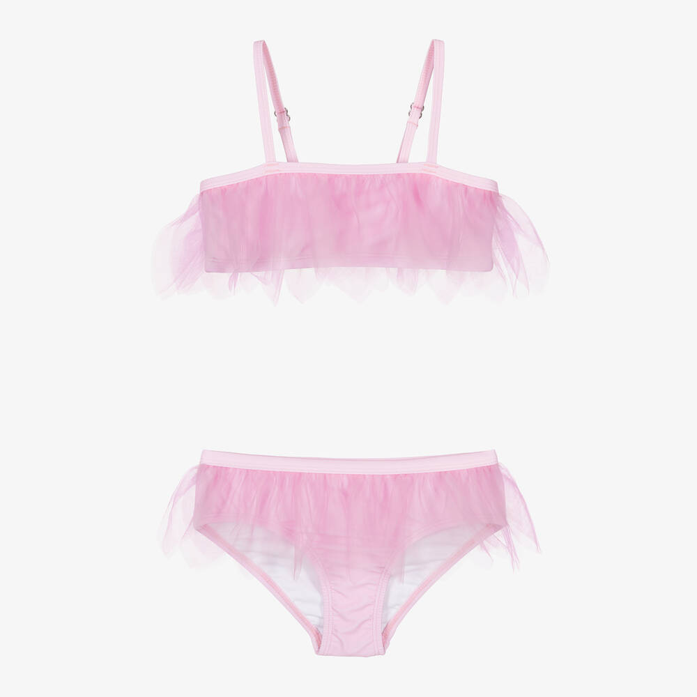 Tutu du Monde-Girls Pink Tulle Bikini (SPF30+) | Childrensalon Outlet