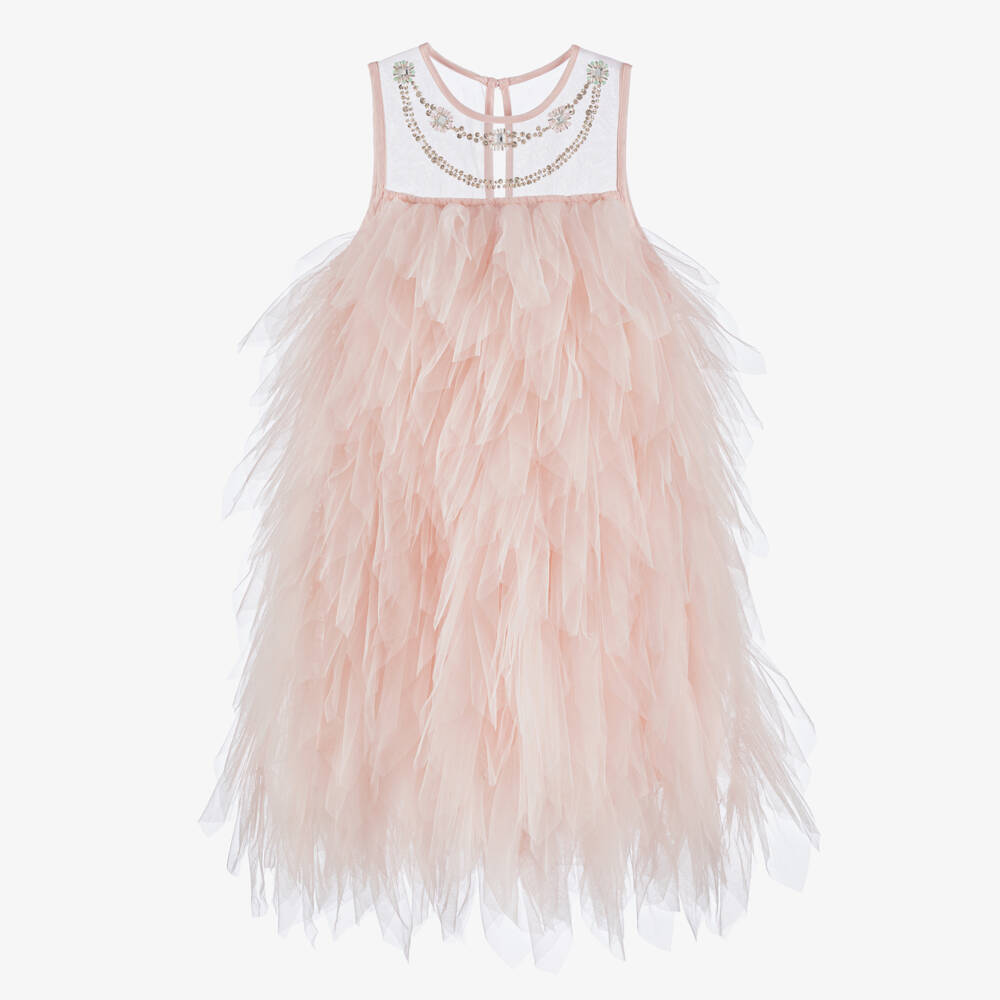 Tutu du Monde-فستان تول وردي مزين للبنات | Childrensalon Outlet