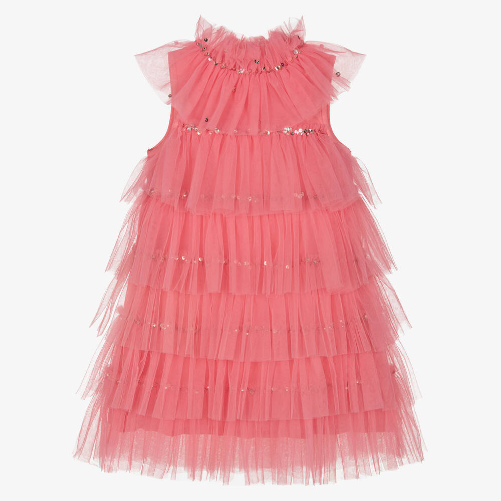 Tutu du Monde - Розовое платье из тюля с пайетками | Childrensalon