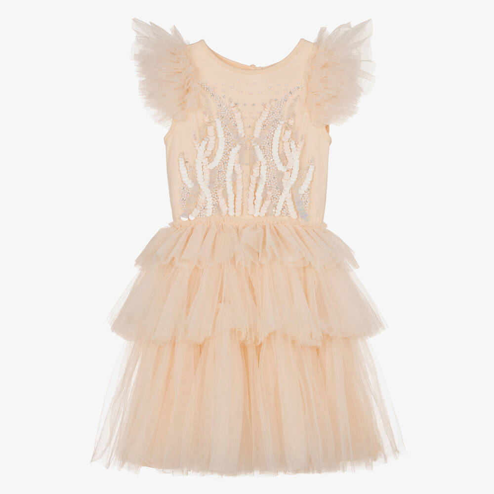 Tutu du Monde - Robe rose en tulle à sequins fille | Childrensalon