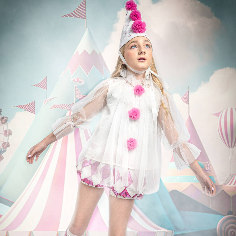 Tutu du Monde-Girls Pink & White Sequin Shorts | Childrensalon Outlet