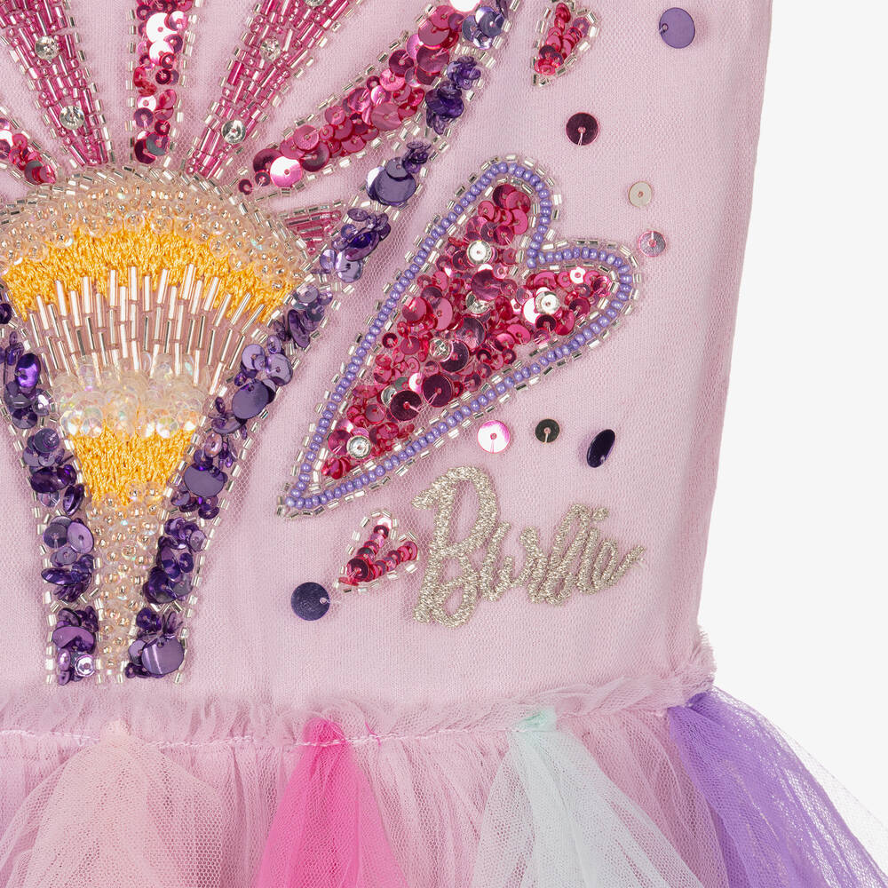 Tutu du Monde-Girls Purple Beaded Tulle Barbie Dress | Childrensalon Outlet