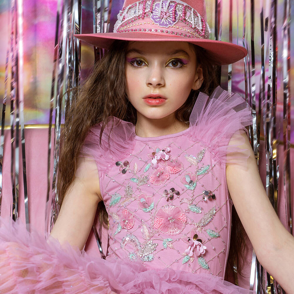 Tutu du Monde - Girls Purple Sequin Tulle Dress