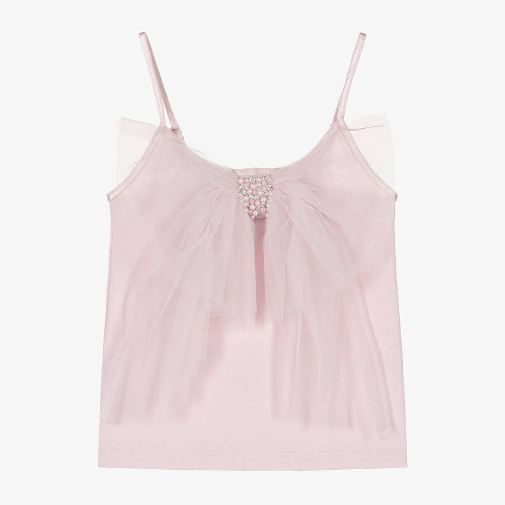 Tutu du Monde - Girls Purple Tulle Bow Top | Childrensalon