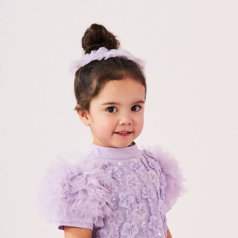 Tutu du Monde-Girls Purple Tulle Sequin Hairband | Childrensalon Outlet