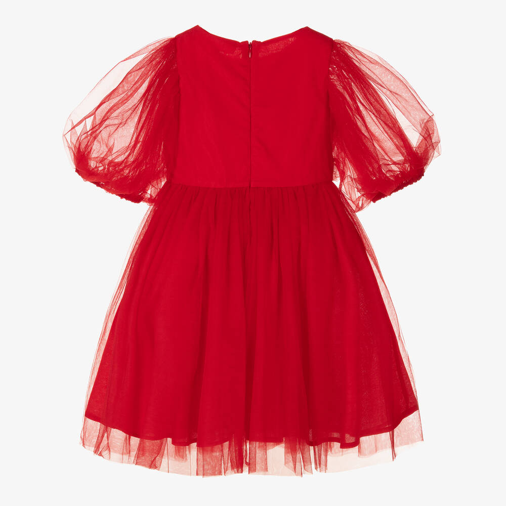 Tutu du Monde-Красное платье из тюля с бисером для девочек | Childrensalon Outlet