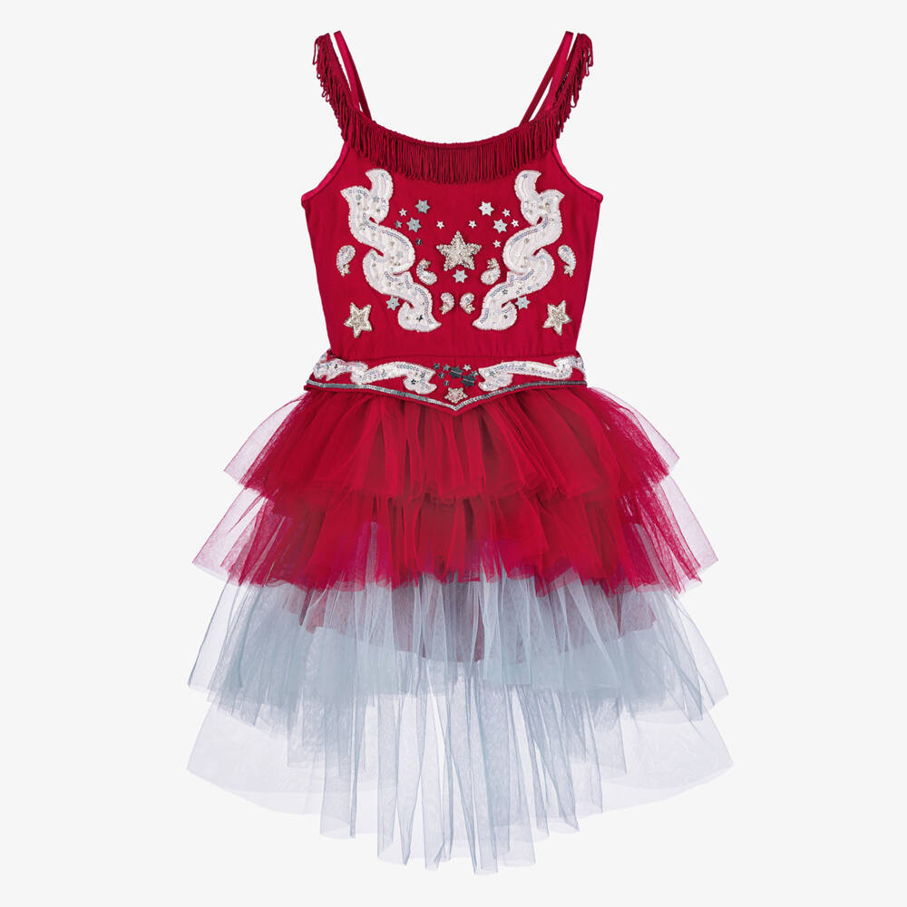 Tutu du Monde-Блестящее красное платье в западном стиле для девочек | Childrensalon Outlet