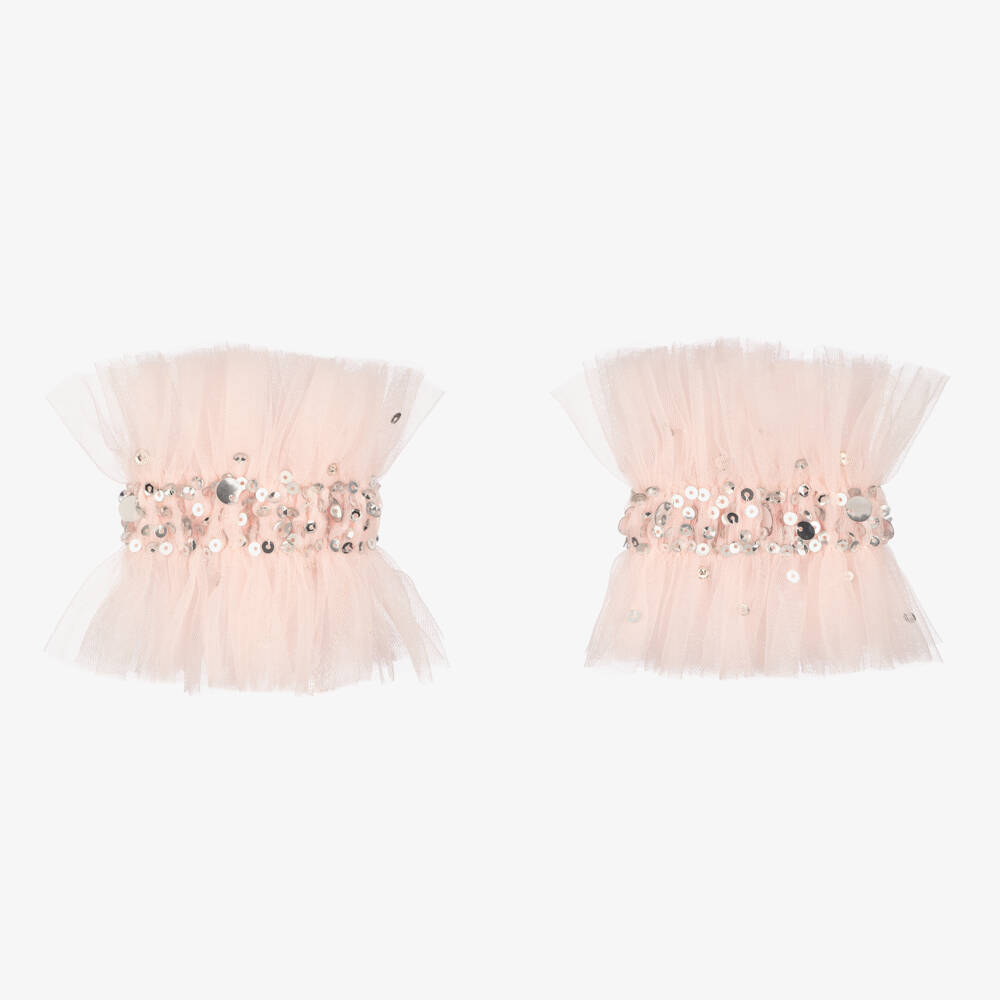 Tutu du Monde-Girls Rosy Sequin Tulle Wristbands | Childrensalon Outlet
