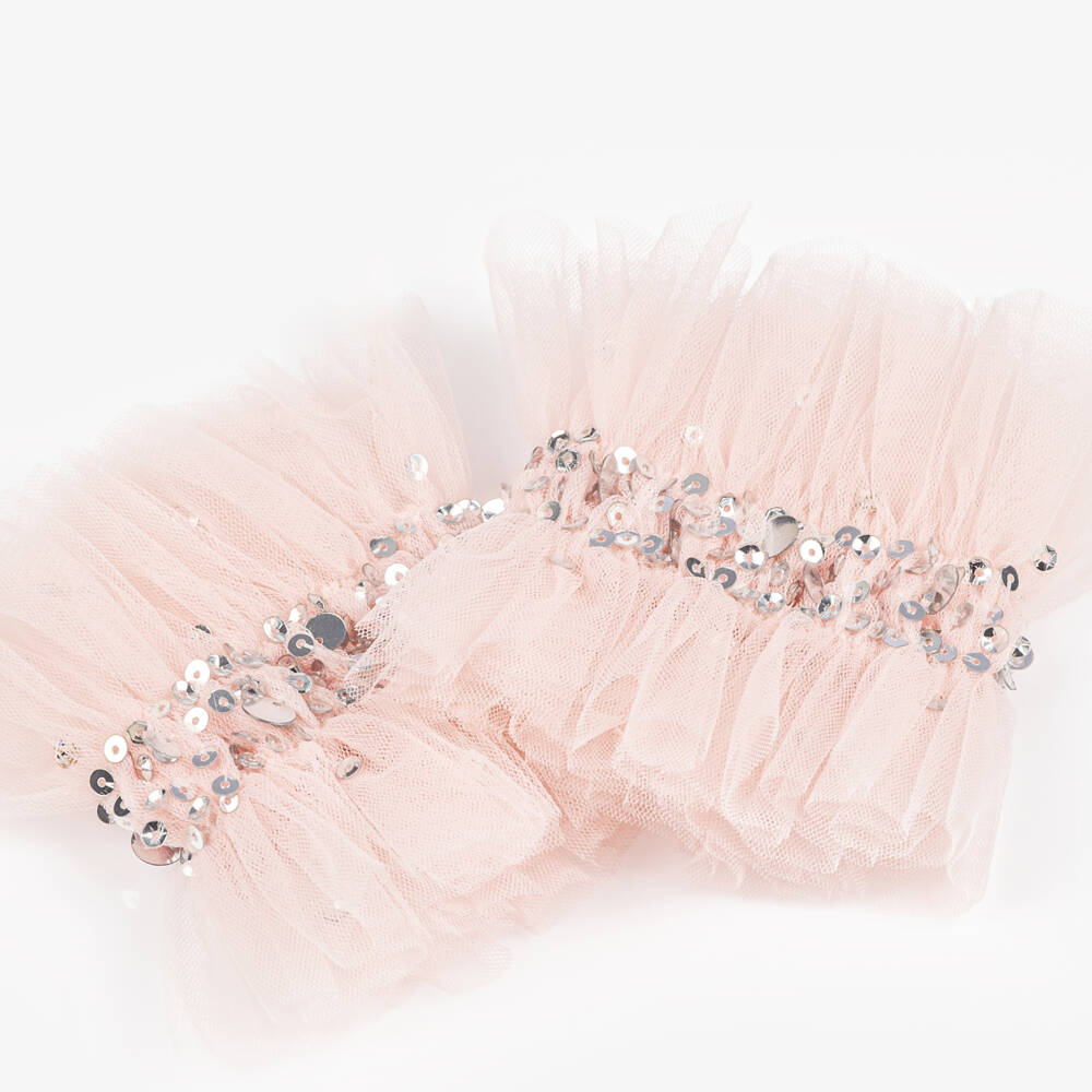 Tutu du Monde-Girls Rosy Sequin Tulle Wristbands | Childrensalon Outlet