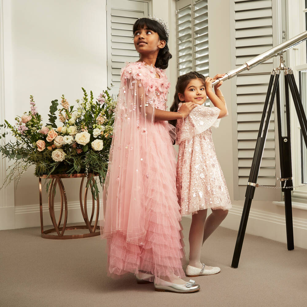 Tutu du Monde-Girls Rosy Tulle Floral Gown | Childrensalon Outlet