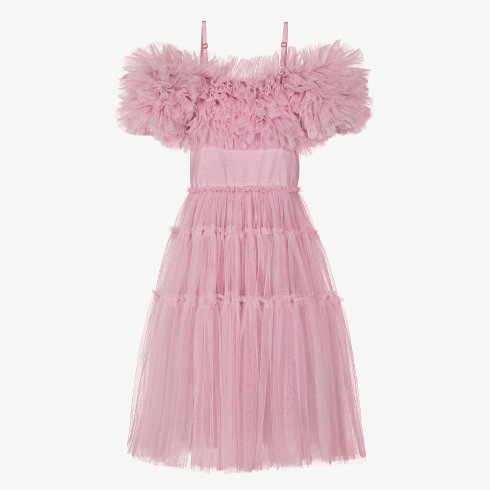 Tutu du Monde-Girls Rosy Tulle Shoulder Gown | Childrensalon Outlet