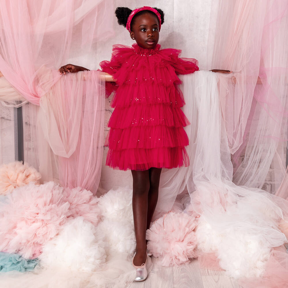 Tutu du Monde-فستان تول روبي براق للبنات | Childrensalon Outlet
