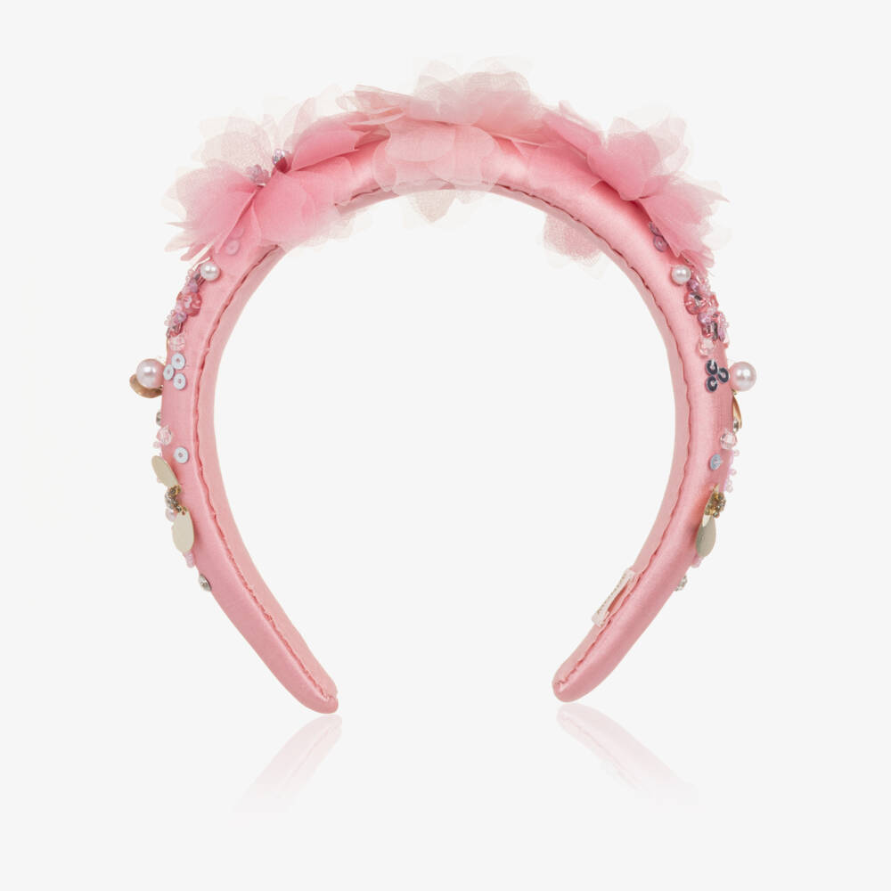 Tutu du Monde-Girls' Satin Floral Sequin Headpiece | Childrensalon Outlet