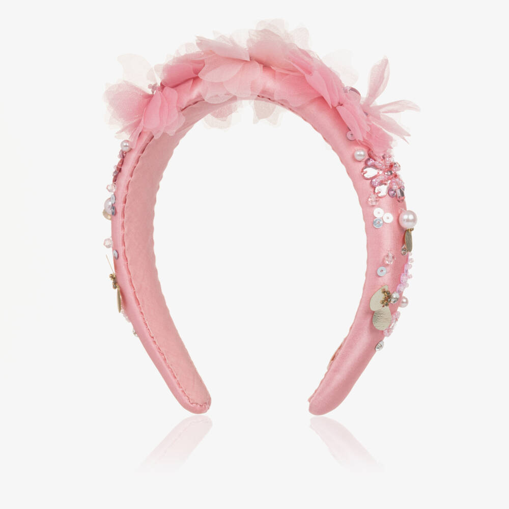 Tutu du Monde-Girls' Satin Floral Sequin Headpiece | Childrensalon Outlet