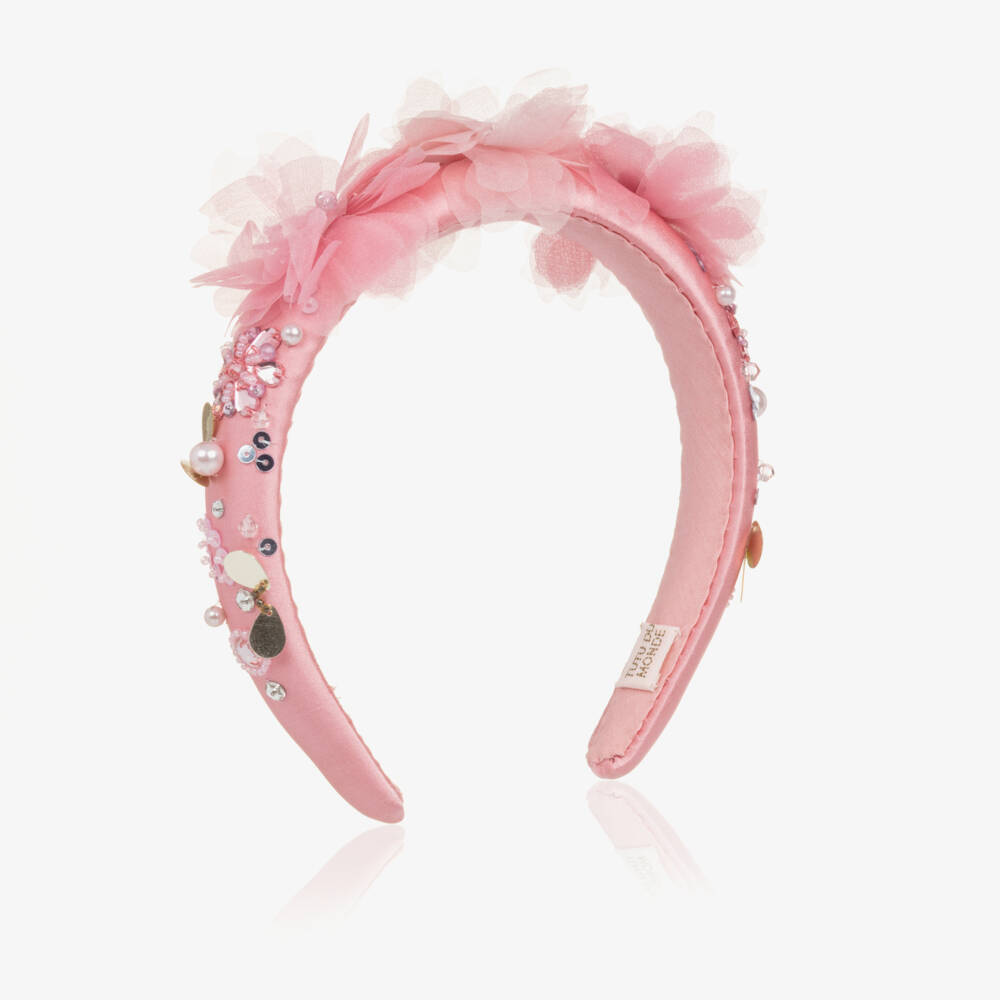 Tutu du Monde-Girls' Satin Floral Sequin Headpiece | Childrensalon Outlet