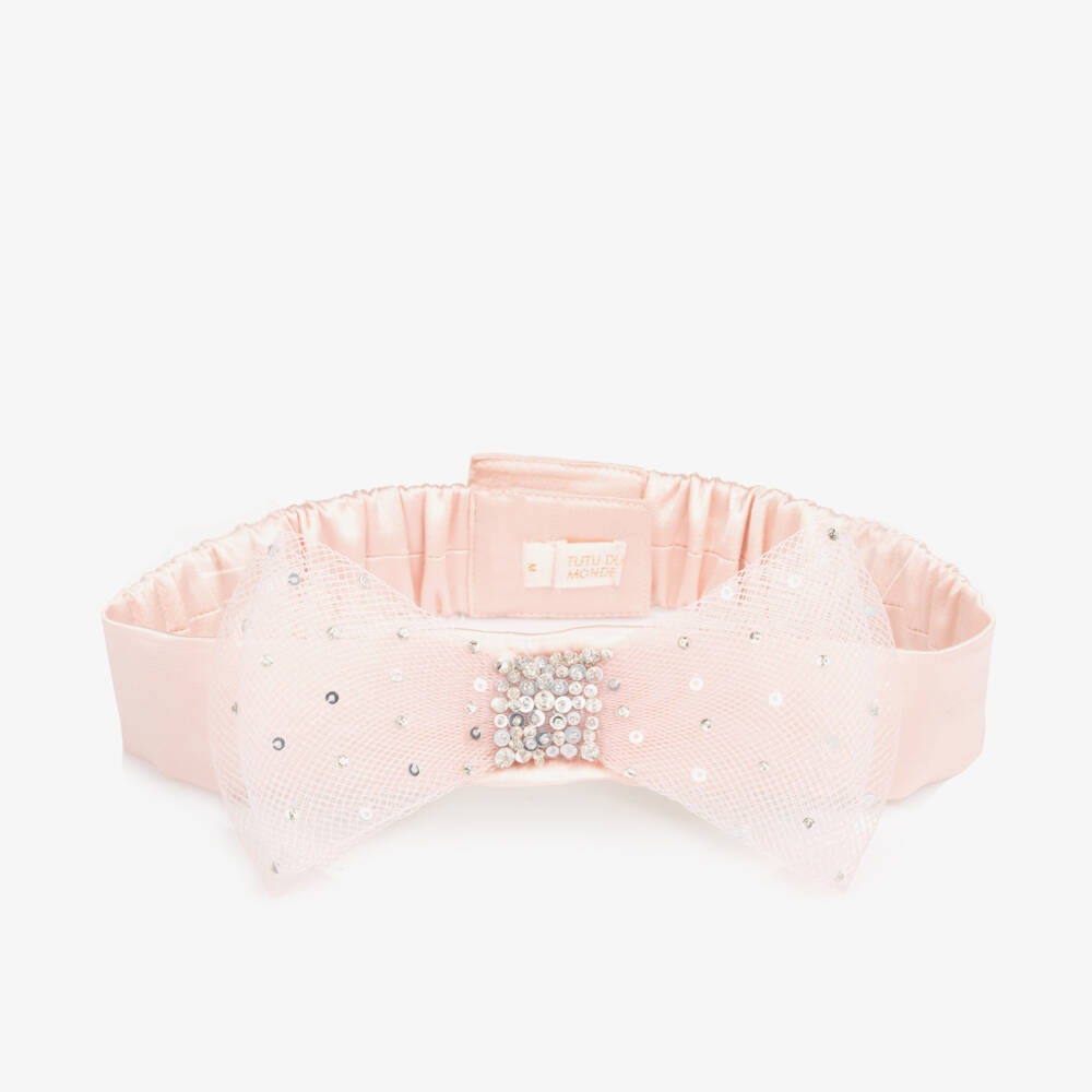 Tutu du Monde-Girls Satin Pink Twinkle Belt | Childrensalon Outlet
