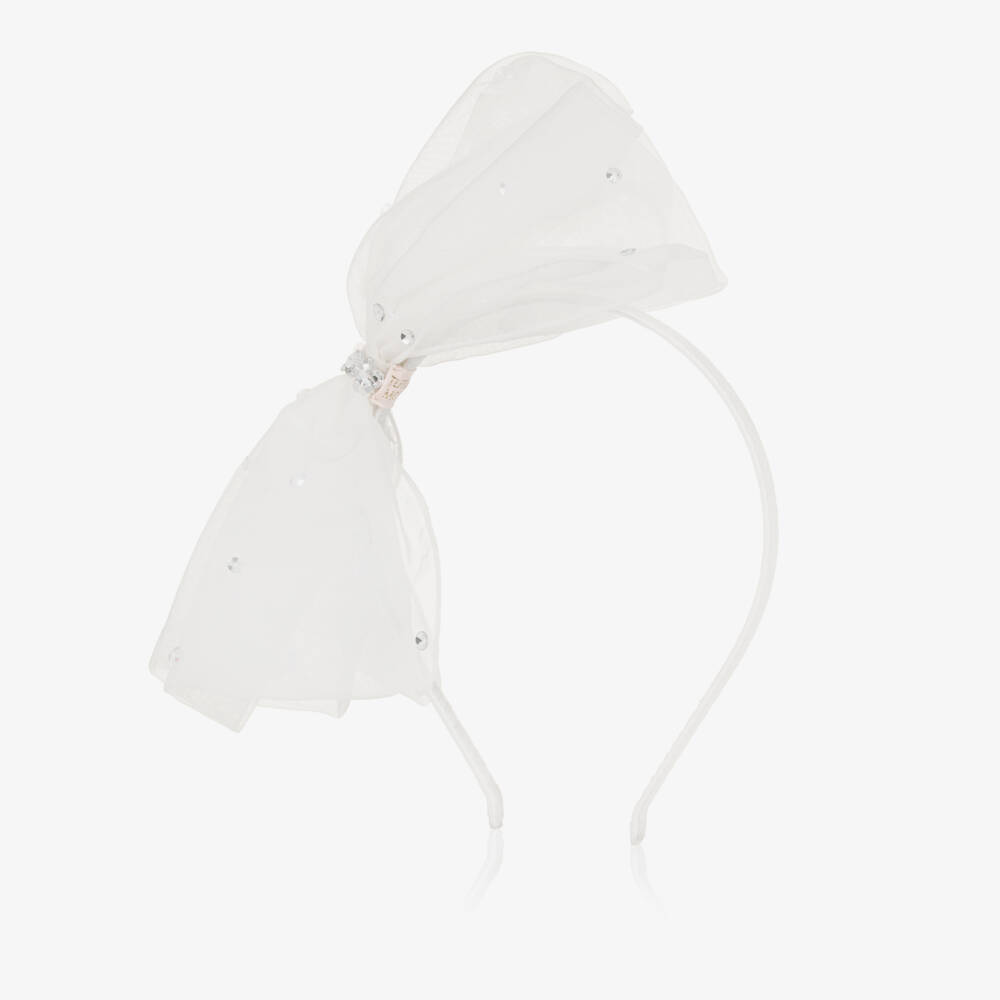 Tutu du Monde-Girls' Satin Sequin Bow Headband | Childrensalon Outlet