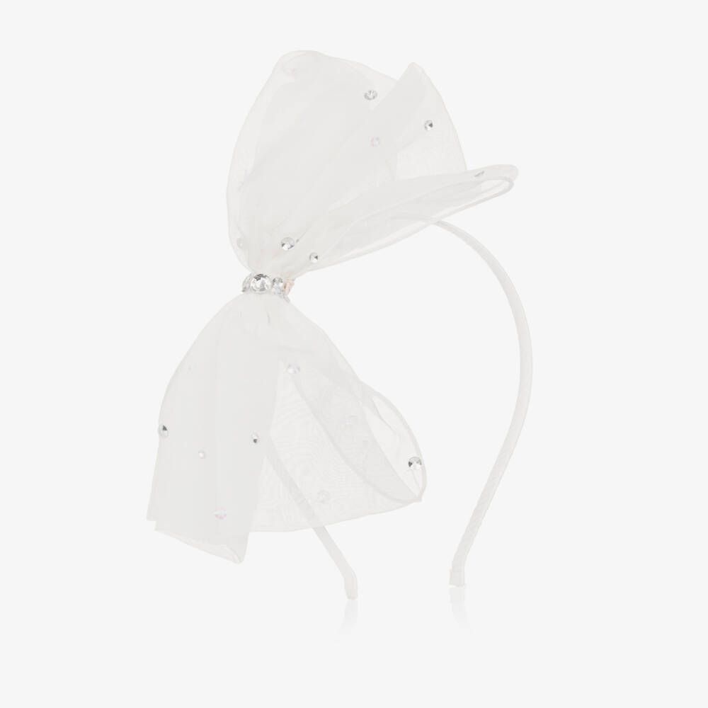 Tutu du Monde-Girls' Satin Sequin Bow Headband | Childrensalon Outlet