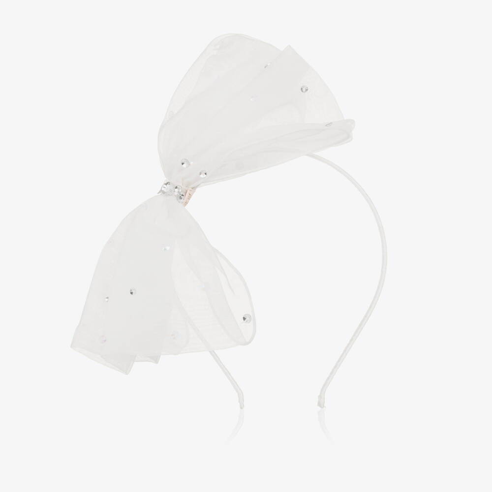 Tutu du Monde-Girls' Satin Sequin Bow Headband | Childrensalon Outlet