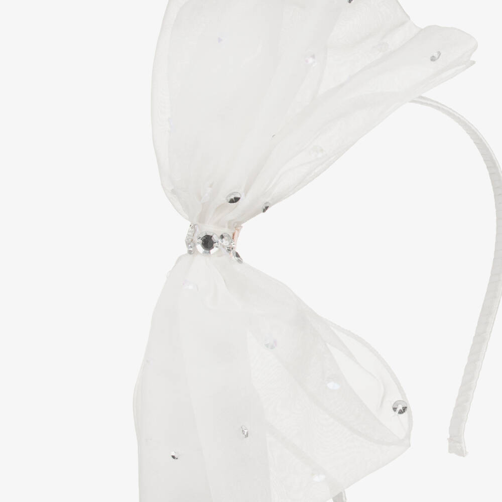 Tutu du Monde-Girls' Satin Sequin Bow Headband | Childrensalon Outlet