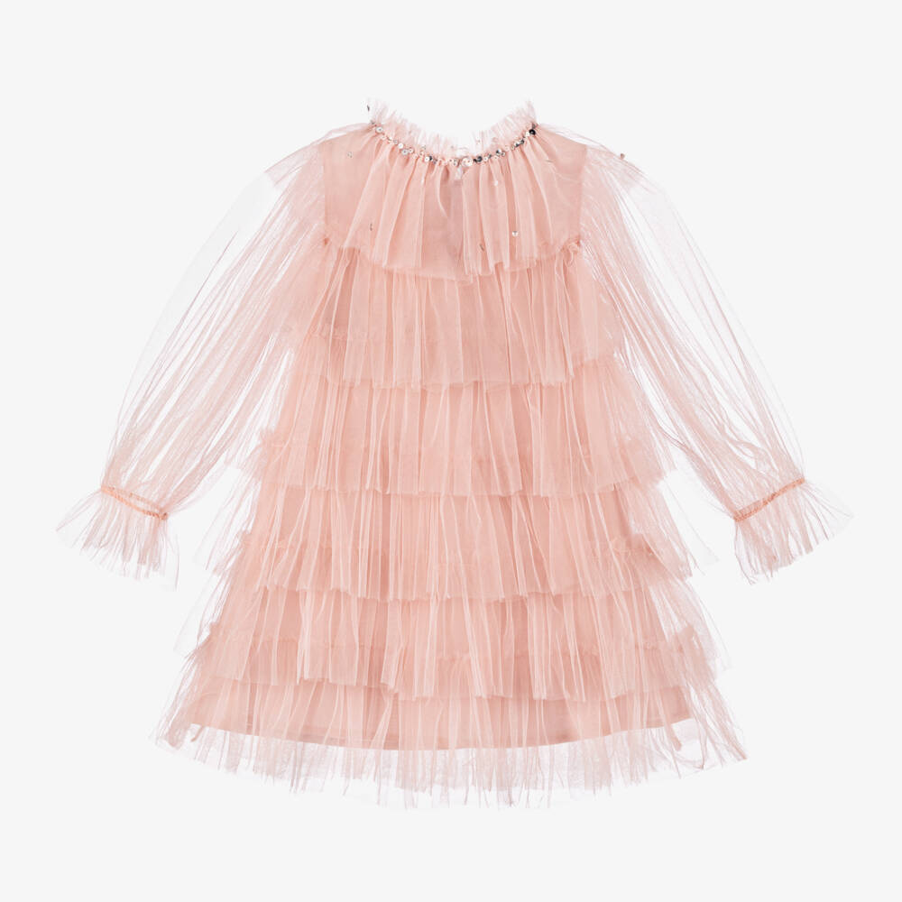 Tutu du Monde-Girls Sequinned Pink Tulle Gown | Childrensalon Outlet