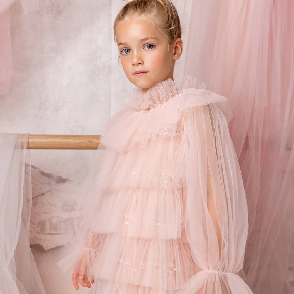 Tutu du Monde-Girls Sequinned Pink Tulle Gown | Childrensalon Outlet