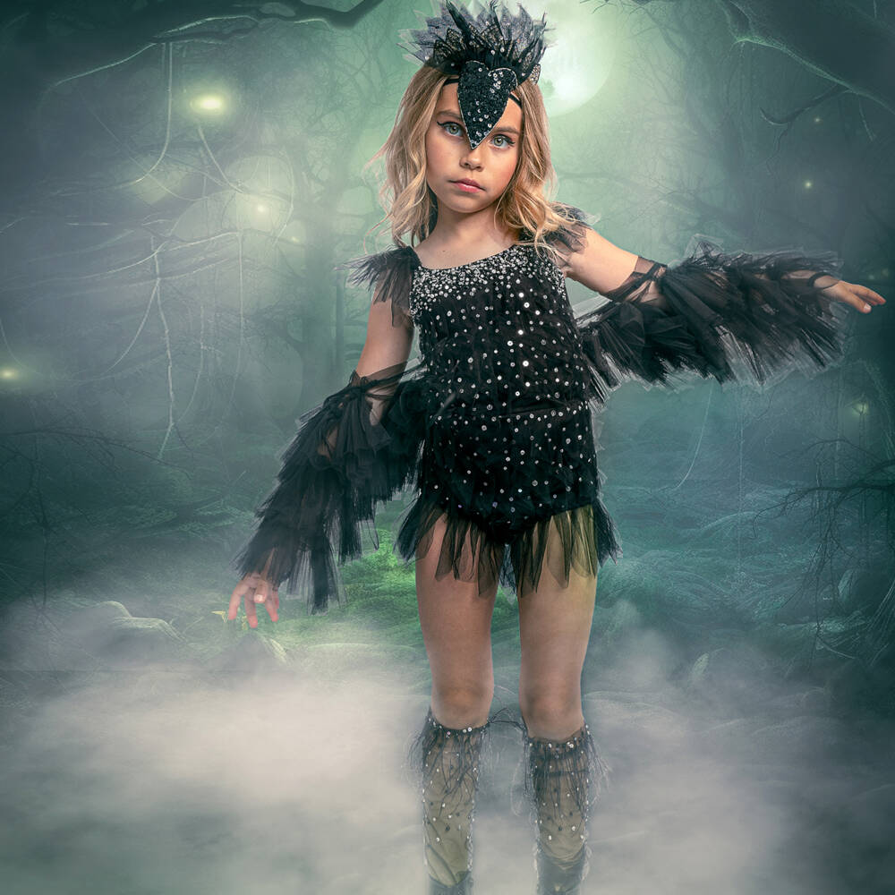 Tutu du Monde-فستان تول لامع للبنات بلون الغراب | Childrensalon Outlet