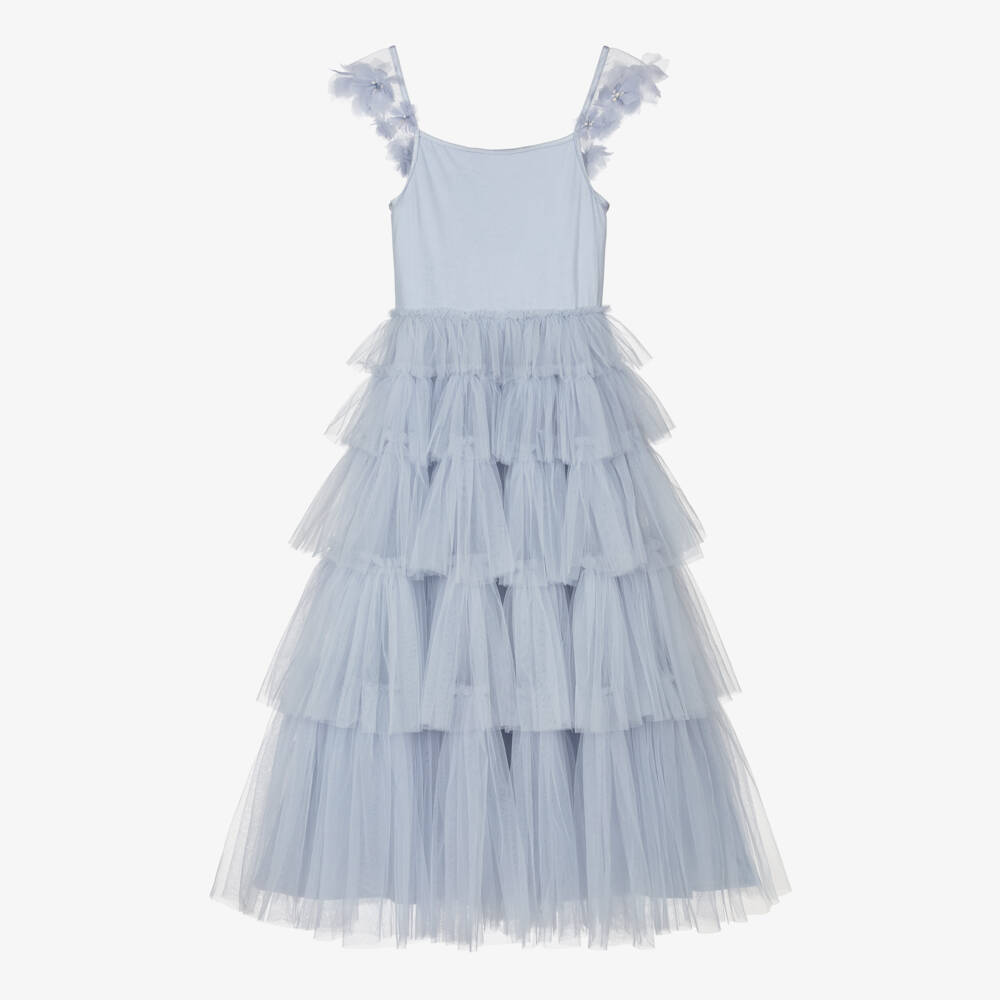Tutu du Monde-Girls Sky-Hued Tulle Dress Delight | Childrensalon Outlet