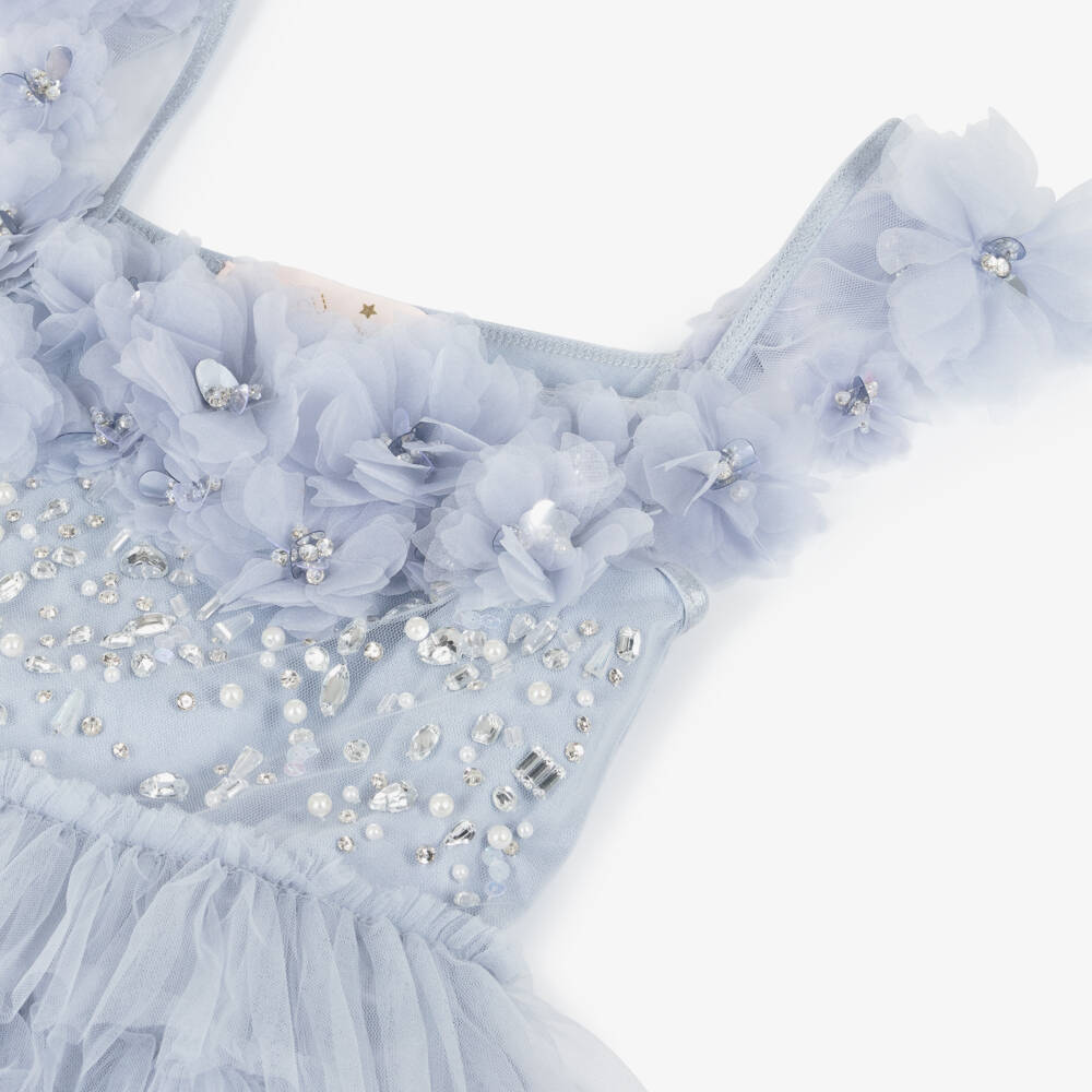 Tutu du Monde-Girls Sky-Hued Tulle Dress Delight | Childrensalon Outlet