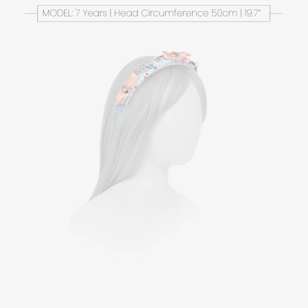 Tutu du Monde-Girls Sparkling Blue Bow Headband | Childrensalon Outlet