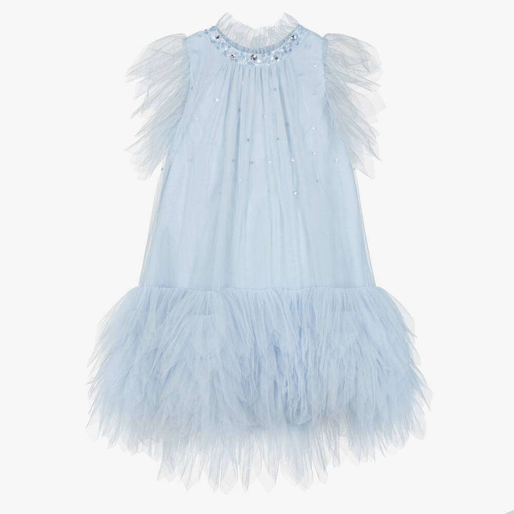 Tutu du Monde-Сияющее синее платье из тюля для девочек | Childrensalon Outlet