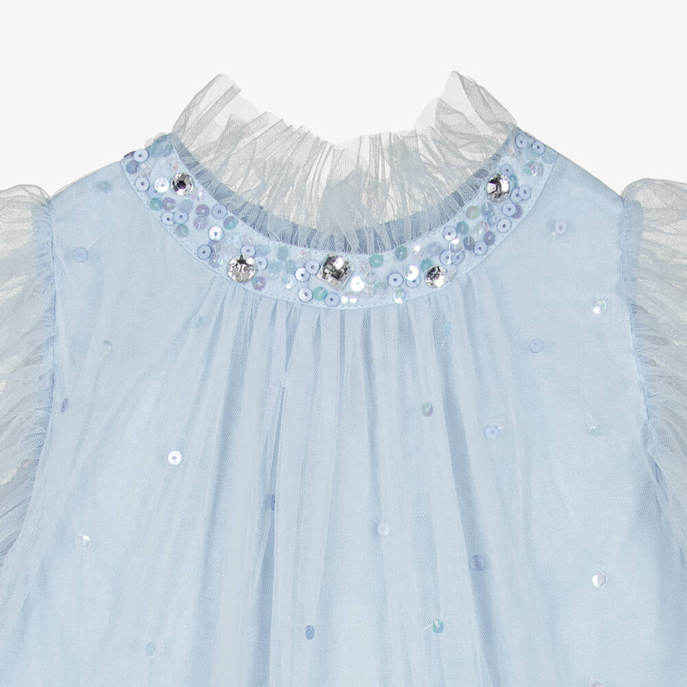 Tutu du Monde-فستان تول أزرق براق للبنات | Childrensalon Outlet