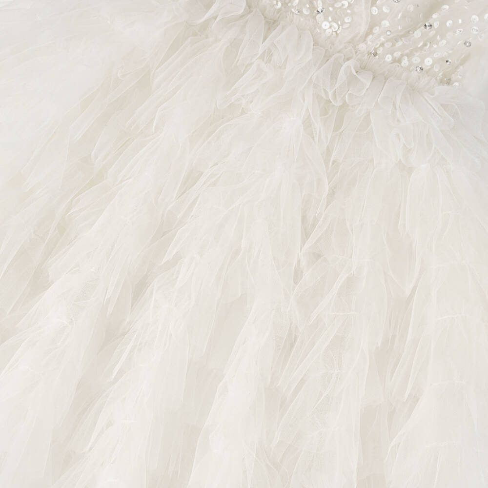 Tutu du Monde-Girls Sparkling Ivory Tulle Gown | Childrensalon Outlet