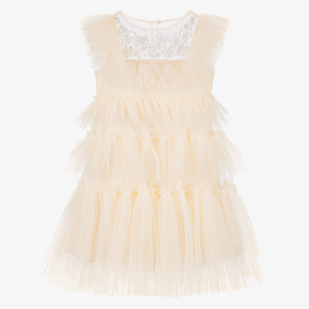 Tutu du Monde-Girls Sparkling Ivory Tulle Gown | Childrensalon Outlet