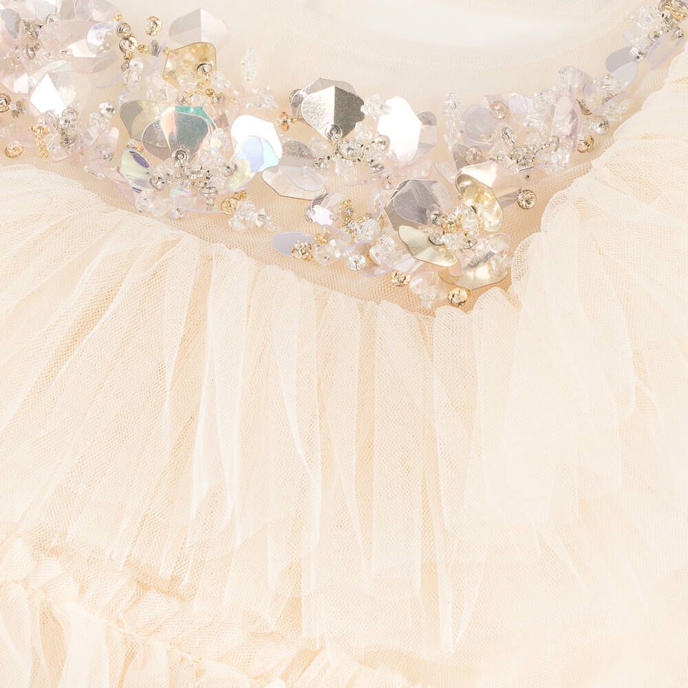 Tutu du Monde-Girls Sparkling Ivory Tulle Gown | Childrensalon Outlet