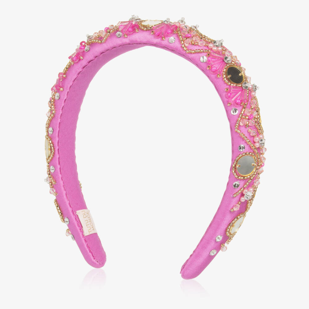 Tutu du Monde-Girls Sparkling Pink Bead Headband | Childrensalon Outlet