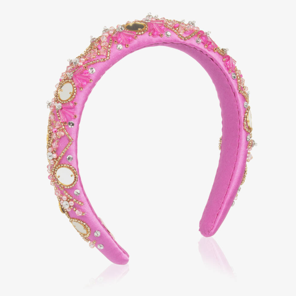 Tutu du Monde-Girls Sparkling Pink Bead Headband | Childrensalon Outlet