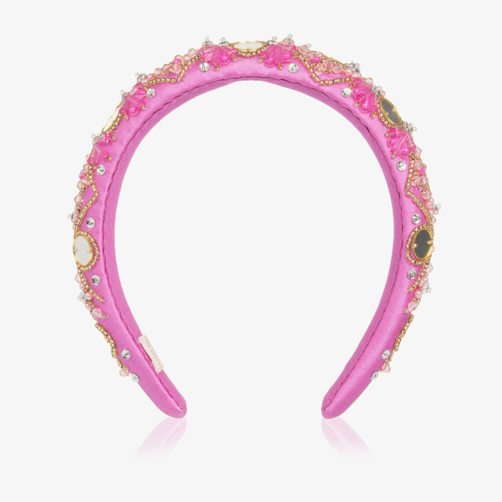 Tutu du Monde-Girls Sparkling Pink Bead Headband | Childrensalon Outlet